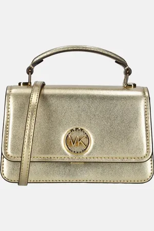 Michael Kors Delancey schoudertas pale gold