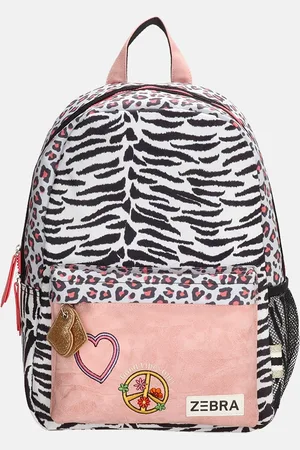 Zebra Trends Tiger leopard kinderrugzak M panter wit/