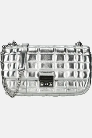 Michael Kors Tribeca schoudertas silver