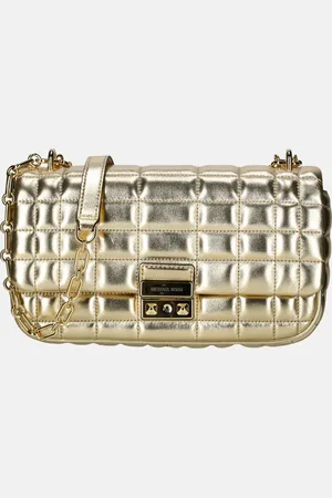 Michael Kors Tribeca schoudertas pale gold