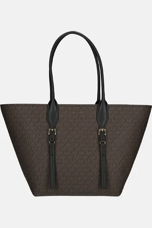 Michael Kors Moore buckle shopper brown/blk