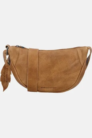 Hide & Stitches Earth inspire crossbody tas bruin