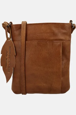 Hide & Stitches Earth inspire crossbody tas bruin