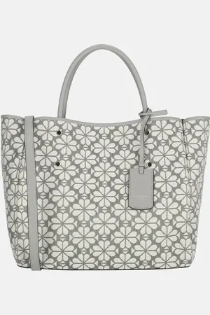 Kate Spade Flower Jacquard M handtas grey multi