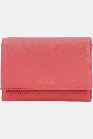 LOULOU Petite Fleur portemonnee S grapefruit