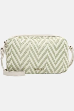 Emily & Noah Raffia crossbody tas pistachio