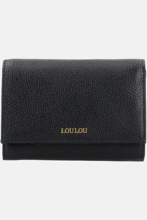 LOULOU Petite Fleur portemonnee S dark blue