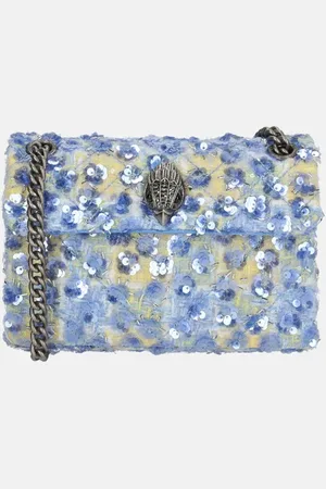Kurt Geiger Kensington schoudertas sequins mini boucle blue pale