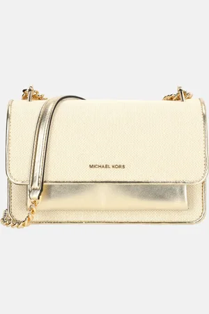 Michael Kors Claire schoudertas pale gold