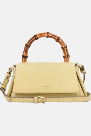 LOULOU Mae Bamboo handtas sorbet yellow
