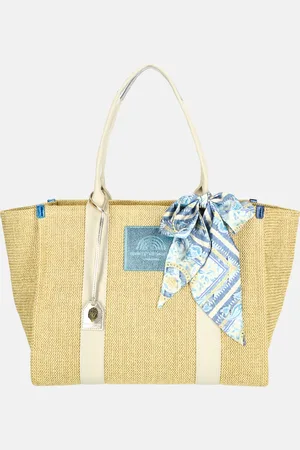 Kurt Geiger Southbank tote shopper raffia XXL combi
