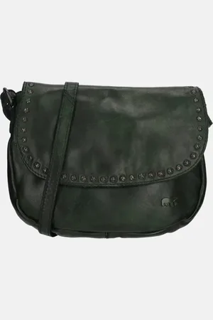 Bear Design Crossbody tas studs green