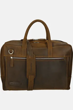Plevier Coventry laptoptas 15 inch donkerbruin