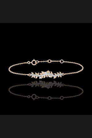 Edenly Armband Verrukte Tuin - Gebladerte Royal - 18 karaat met Dia
