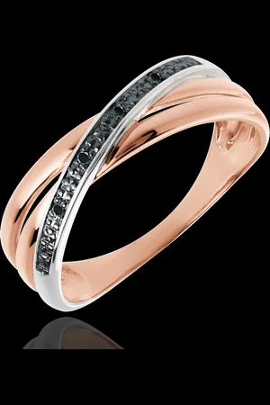 Edenly Ring Saturnus Duo variatie - roségoud en witgoud met Diamanten 18 kar