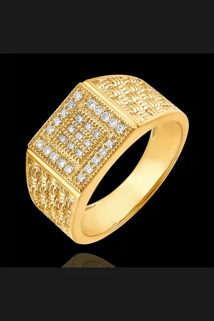 Edenly Ring Chiaroscuro - Gewoven Zegelring - 18 karaat en diamanten