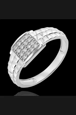 Edenly Ring Chiaroscuro - Mazen Zegelring - 9 karaat en diamanten