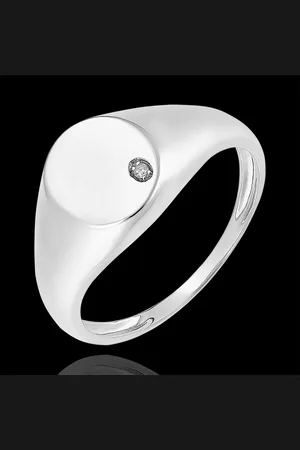 Edenly Ring Chiaroscuro - Zegelring Achille - 18 karaat en diamant
