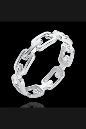 Edenly Ring Oriëntale Uitstraling - Medium Cubaanse Schakel - 9 karaat witgo