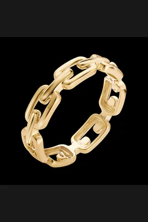 Edenly Ring Oriëntale Uitstraling - Medium Cubaanse Schakel - 9 karaat geelg