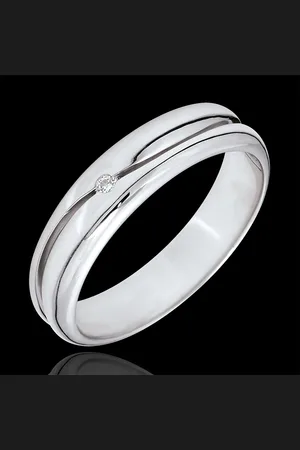 Edenly Trouwring Liefde voor Heren - 18 karaat - Diamant 0.022 karaat