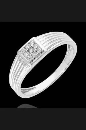 Edenly Ring Chiaroscuro - Pavé Zegelring - 18 karaat en diamanten