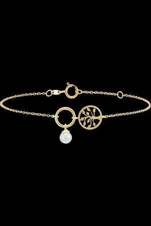 Edenly Overvloed armband - Levensboom - 9 karaat en parel