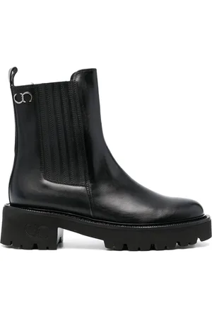 Casadei Enkellaarzen met logoplakkaat