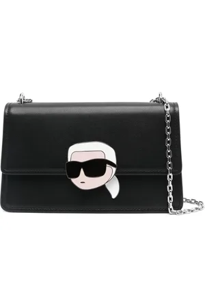 Karl Lagerfeld Ikon Lock leren schoudertas