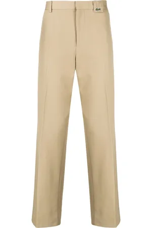Lacoste Mid waist chino met geborduurd logo
