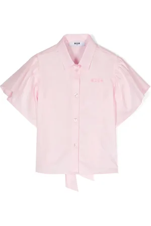Msgm Katoenen shirt met geborduurd logo