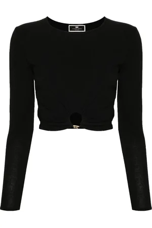 Elisabetta Franchi Trui met logoplakkaat
