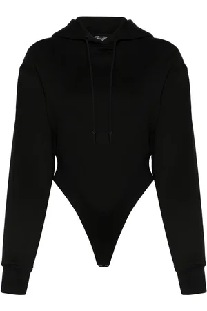 MUGLER Fleece body met capuchon