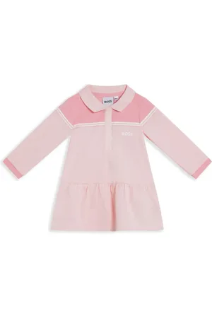 HUGO BOSS Jurk van katoenblend met logoprint