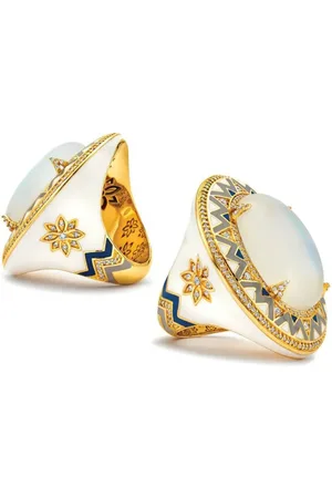 BUDDHA MAMA 20kt geelgouden ring met maansteen
