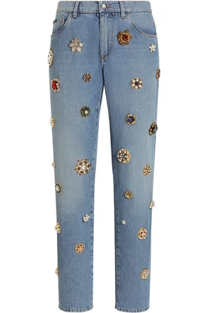 Dolce & Gabbana Jeans verfraaid met kristallen