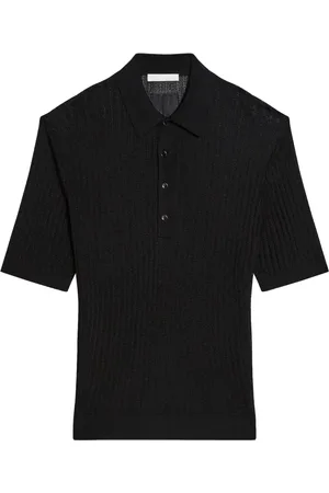 Helmut Lang Ribgebreid poloshirt