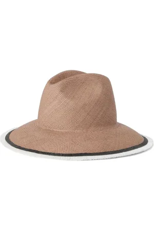Brunello Cucinelli Rieten fedora hoed met franje