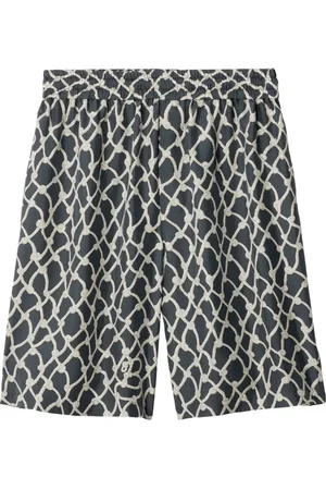 Burberry Zijden shorts met touwprint