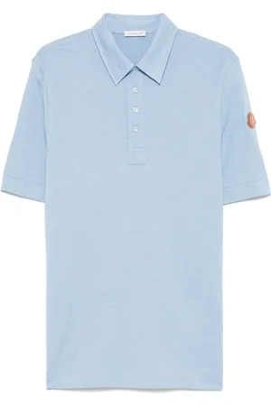 Moncler Poloshirt met dubbel leren logo