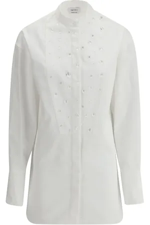 Alexander McQueen Verfraaid katoenen blouse