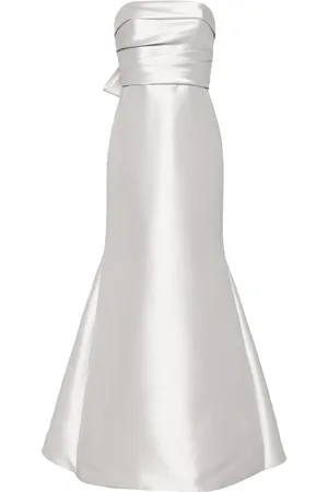 Amsale Strapless avondjurk met strik