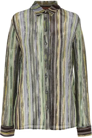 Missoni Gestreepte lamé blouse