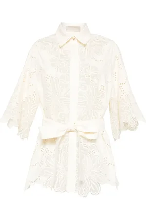 Elie saab Katoenen blouse met borduurwerk