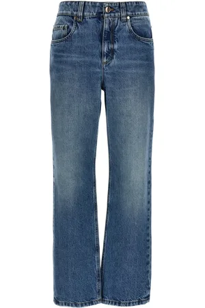 Brunello Cucinelli Straight jeans verfraaid met monili kralen