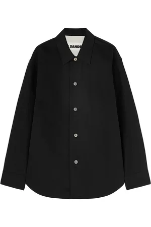 Jil Sander Denim overhemd met logopatch