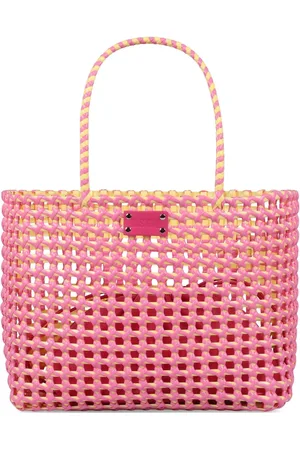 Msgm Geweven shopper met logopatch