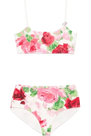 BLUMARINE Bikini met klaprozenprint