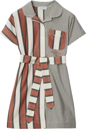 Burberry Gestreepte katoenen shirtjurk
