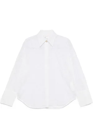 GENNY Organza blouse met geborduurde bloemen